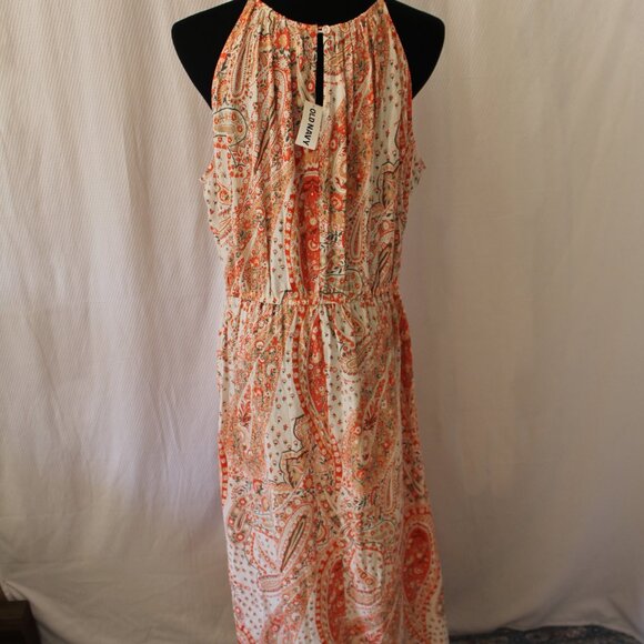Old Navy Women’s Maxi Long Paisley Summer Sun Dress Size Large NWT's - Picture 10 of 16